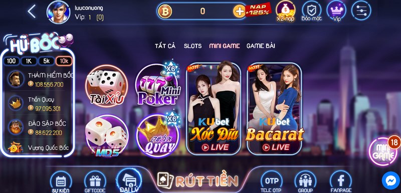 Mini game siêu hot tại Boc fun