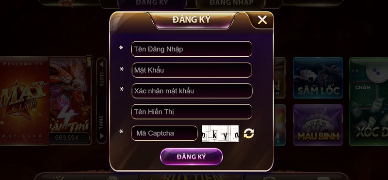 Quy trình đăng ký tài khoản game May Club