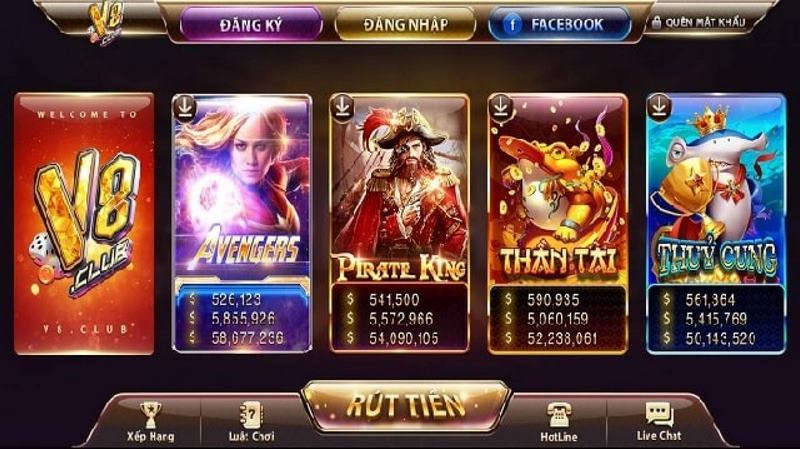 Độ hấp dẫn và đa dạng game đổi thưởng có tại V8 club