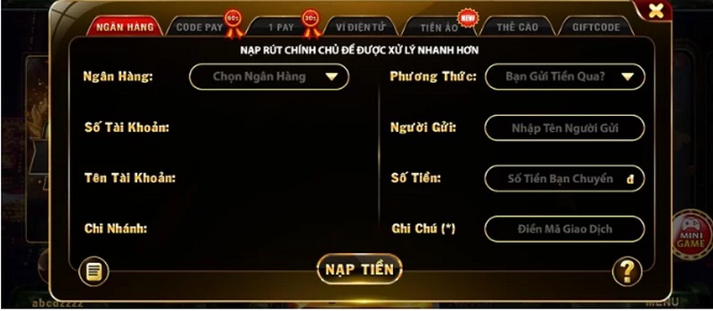 Quy trình nạp tiền ở Kuwin Vip được diễn ra nhanh chóng với ít phút