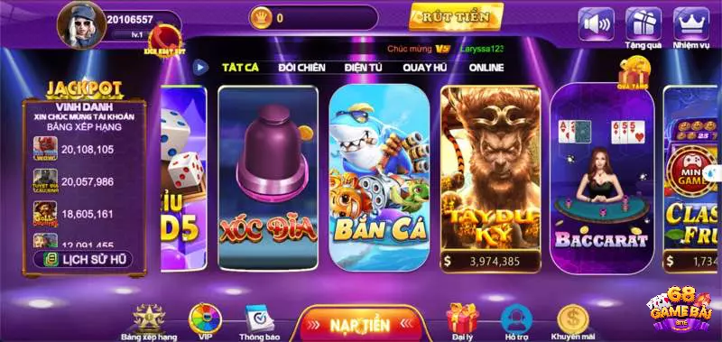 Game bắn cá 68 game bài cực kỳ gây cấn và hấp dẫn